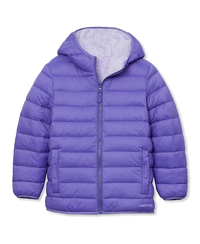Lands' End Girls FeatherFree Reversible Hooded Jacket