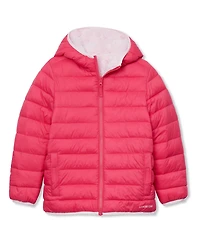 Lands' End Girls FeatherFree Reversible Hooded Jacket