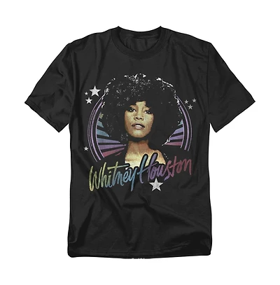 Logovision Men's Whitney Houston Color Burst T Shirt