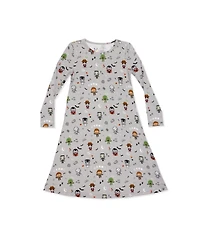 Bellabu Bear Girls' Little Monsters Short Sleeve Dress