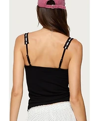 Edikted Women's Leilani Ribbon Lacey Tank Top