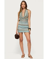 Edikted Women's Ziggy Striped Backless Knit Mini Dress