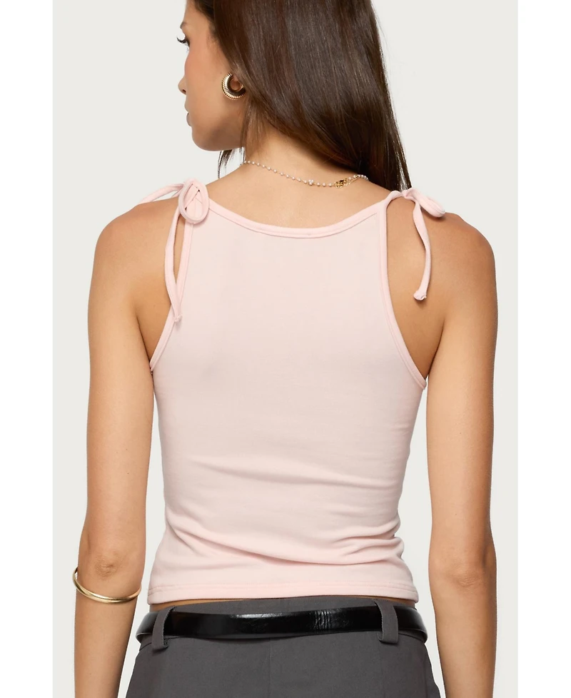 Edikted Women's Chrissy Tie Strap Tank Top