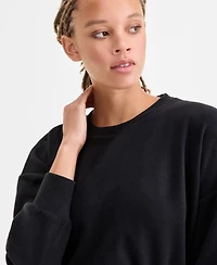 Id Ideology Women's Butter Fleece Cropped Sweatshirt, Macy's Exclusive