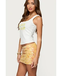 Edikted Women's Lemon Drop Ribbed Tank Top