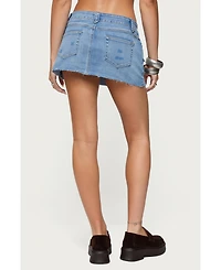 Edikted Women's Lury Denim Mini Skort