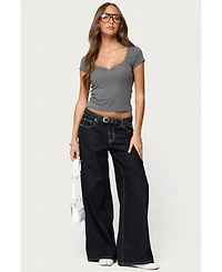 Edikted Women's Ettalie Scoop Neck T Shirt