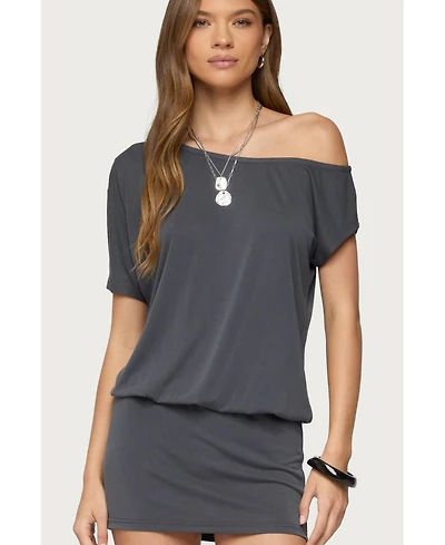 Edikted Womens Sevie Off Shoulder Mini Dress