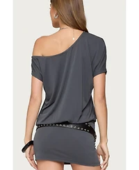 Edikted Womens Sevie Off Shoulder Mini Dress