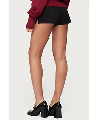 Edikted Women's Jagger Low Rise Denim Shorts