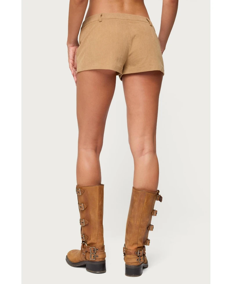 Edikted Women's Kyler Corduroy Micro Shorts