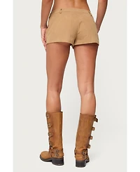 Edikted Women's Kyler Corduroy Micro Shorts