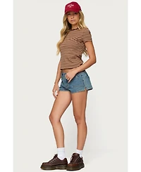 Edikted Women's Nessie Striped T Shirt