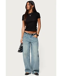 Edikted Women's Nikkey Semi Sheer T Shirt