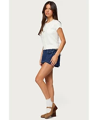 Edikted Womens Coreen Button Up Knit Cardigan