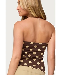 Edikted Women's Polka Dot Built Bra Tube Top