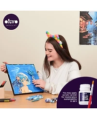 Wise Elk Okto Manga Elements - Water - 3D Clay Canvas Kit (11.8×15.7 in)
