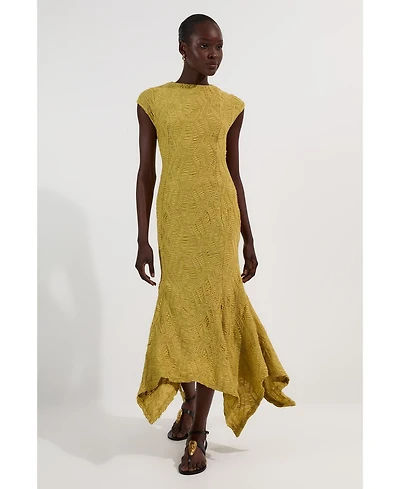 Karen Millen Women's Sleeve Trim Detail Jersey Maxi Dress