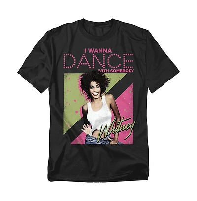 Logovision Men's Whitney Houston I Wanna Dance T Shirt