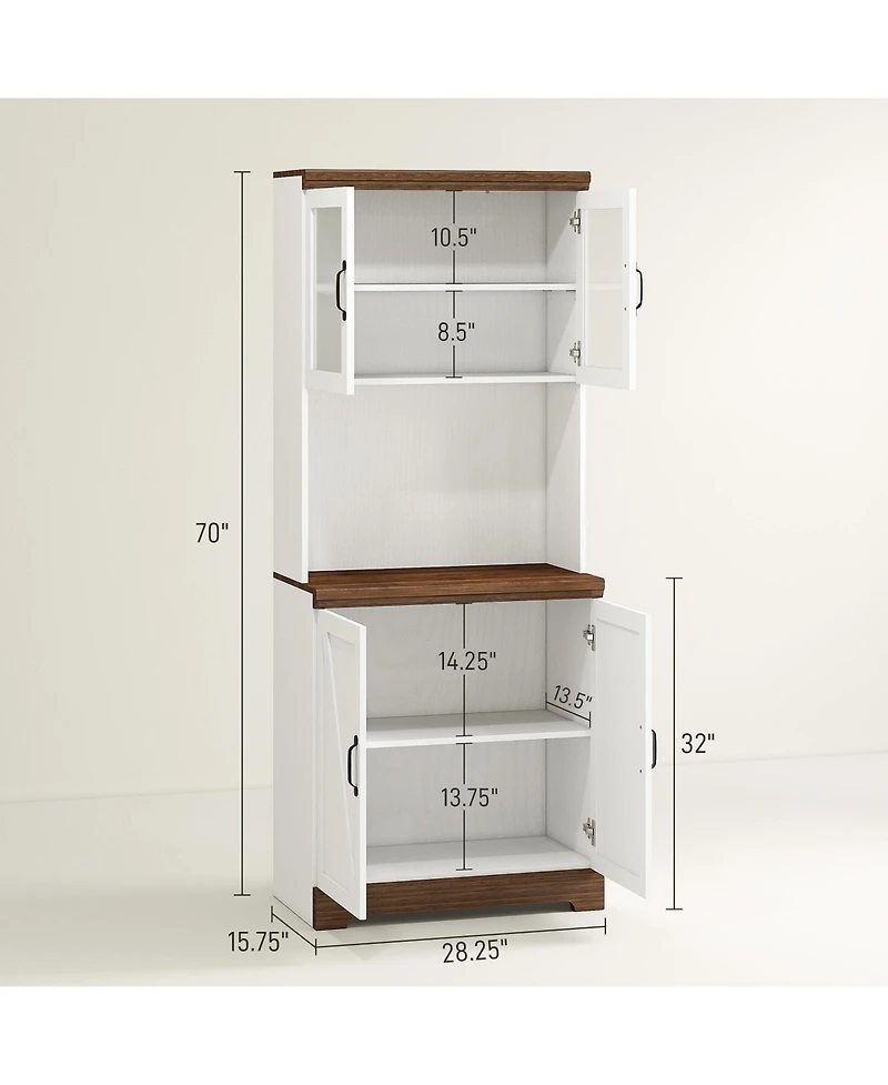 Slickblue Modern Wooden Kitchen Storage Cabinet for Pantry and Dining Room Organization