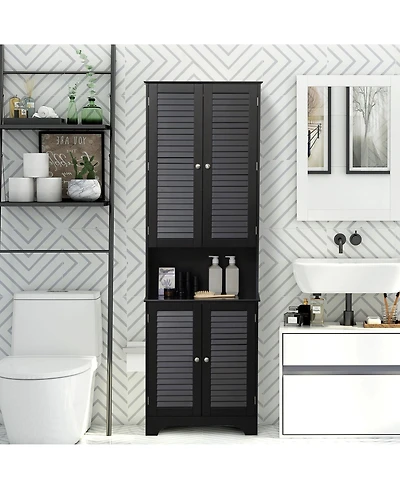 Bathroom Storage Cabinet with Durable Space-Saving Design for Towels