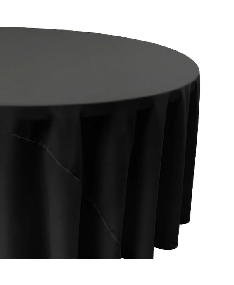 Round 108-Inch Tablecloth – Elegant & Washable Polyester Poplin for Indoor or Outdoor Events