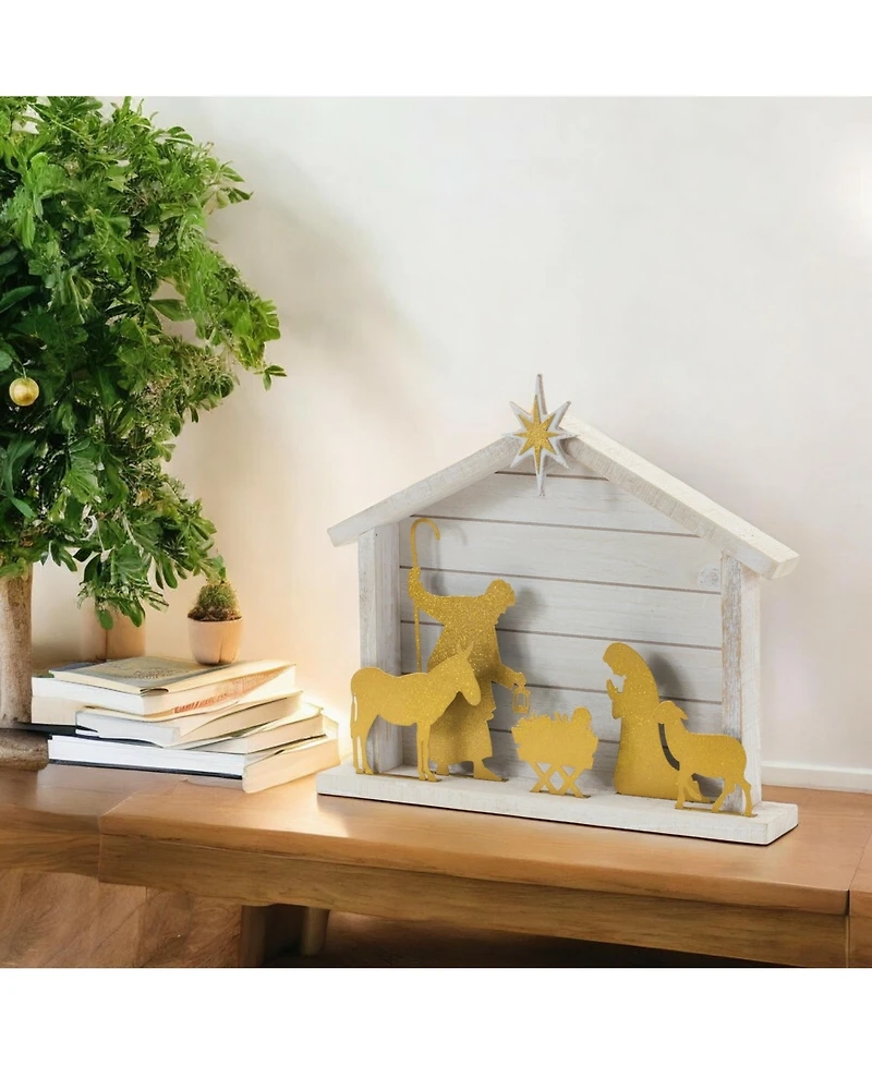 Cut-Out Metal Nativity Scene, Christmas Decoration