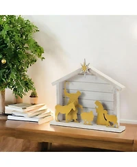 Cut-Out Metal Nativity Scene, Christmas Decoration