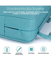 Aoodor Dining Chair Seat Cushion 23” W x 25.6” D 5.1” H,cushion for Indoor&Outdoor 20” D. (2 Back 2 Seate