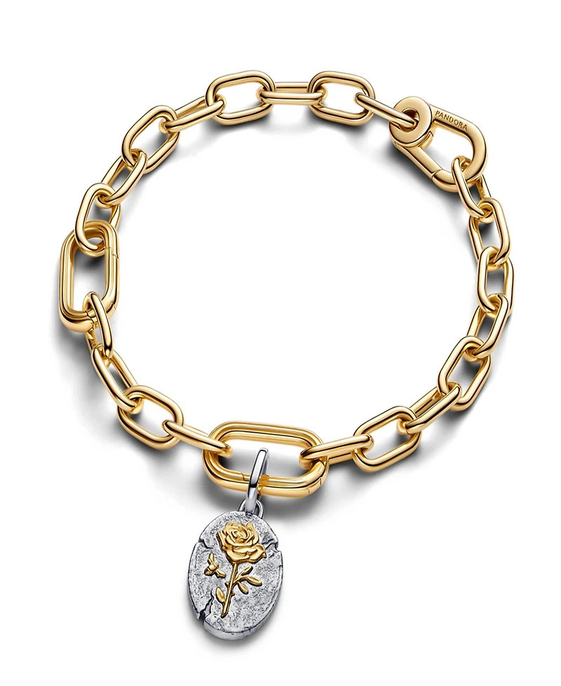 Pandora Two Tone Rose Medallion Charms