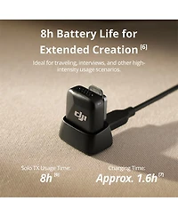 Dji Mic Mini Clip-On Transmitter with Built-In Microphone, Arctic White
