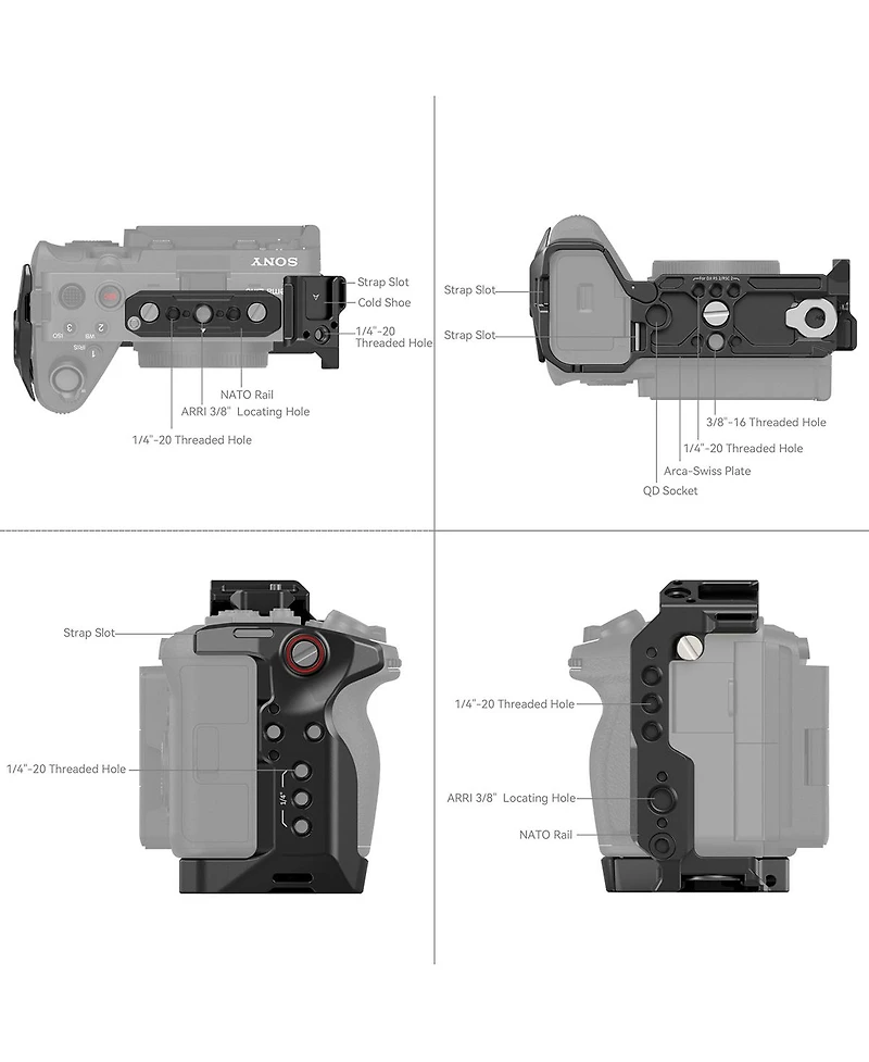 SmallRig Full Camera Cage for Sony FX30/FX3, Black