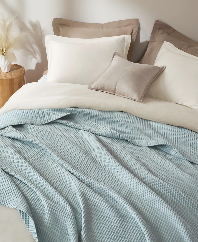 Madison Park Waffle Weave Cotton Blanket