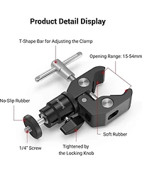 SmallRig CoolClamp Mount with 1/4" Screw Ball Head Mount