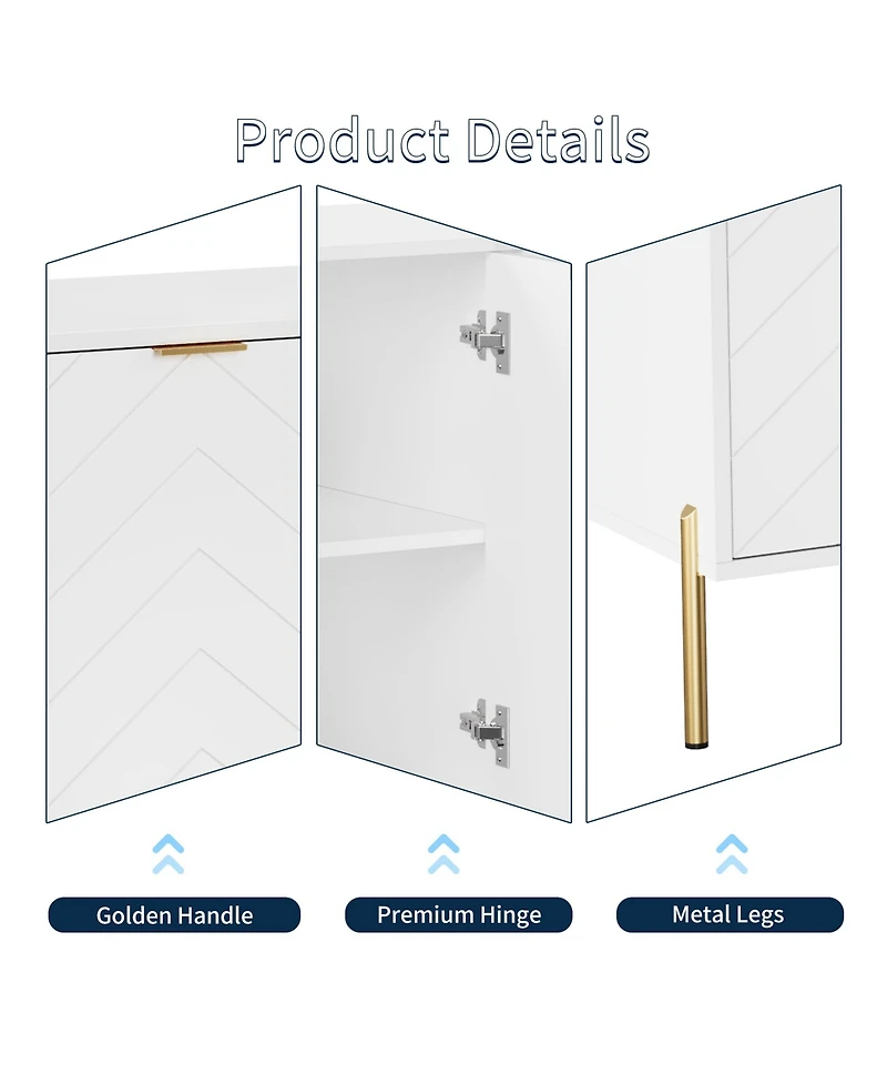 4-Door Accent Cabinet More Large Storage Cabinet