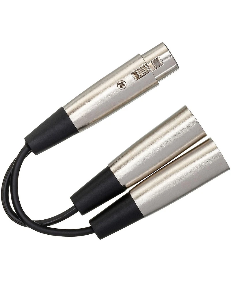 Hosa Technology 6" 3-Pin Xlr Female to 2-xlr Male Y-Cable