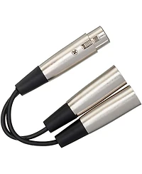 Hosa Technology 6" 3-Pin Xlr Female to 2-xlr Male Y-Cable