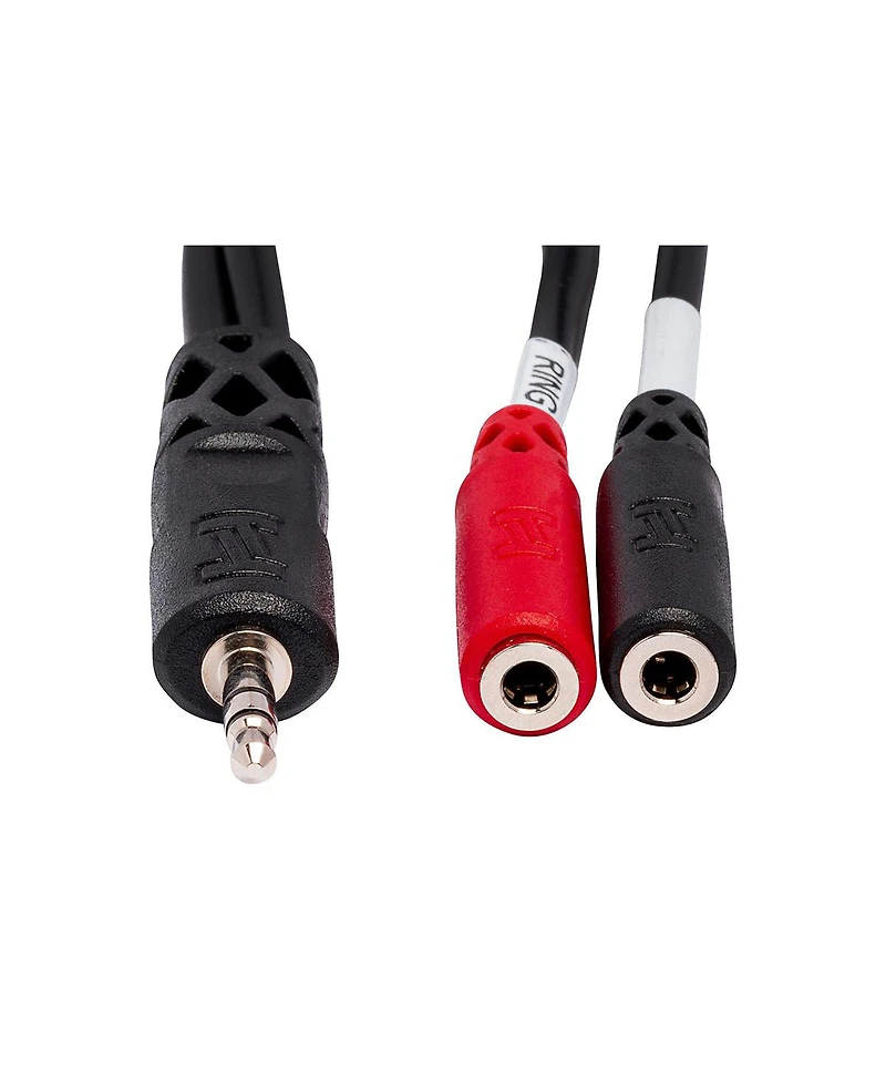 Hosa Technology 6" Stereo 3.5mm Male to Two Mono 3.5mm Female Y-Cable