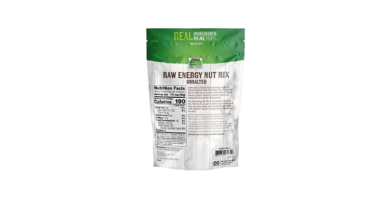 Now Foods Raw Energy Nut Mix ,Unsalted 16 Oz