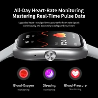 Sugift Smart Watch with 2.1" Hd Touchscreen, Bluetooth Calling, Wellness Tracking, Bonus Leather Strap Included