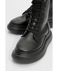 Forever & Always Shoes Nicolas Leather Combat Boot (Women)