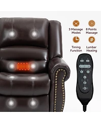 Clihome Power Lift Chair with Massage Function Heating System and Remote Control