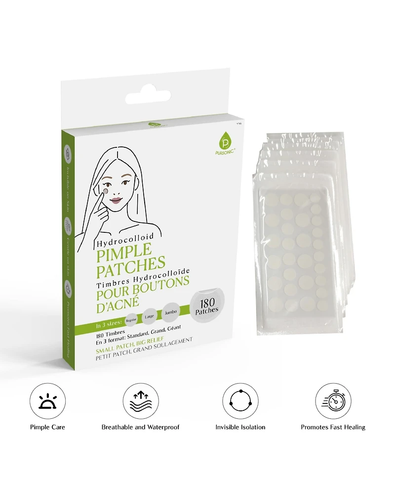 Pursonic Hydrocolloid Pimple Patches – Multi-Size Blemish Care for Faster Healing