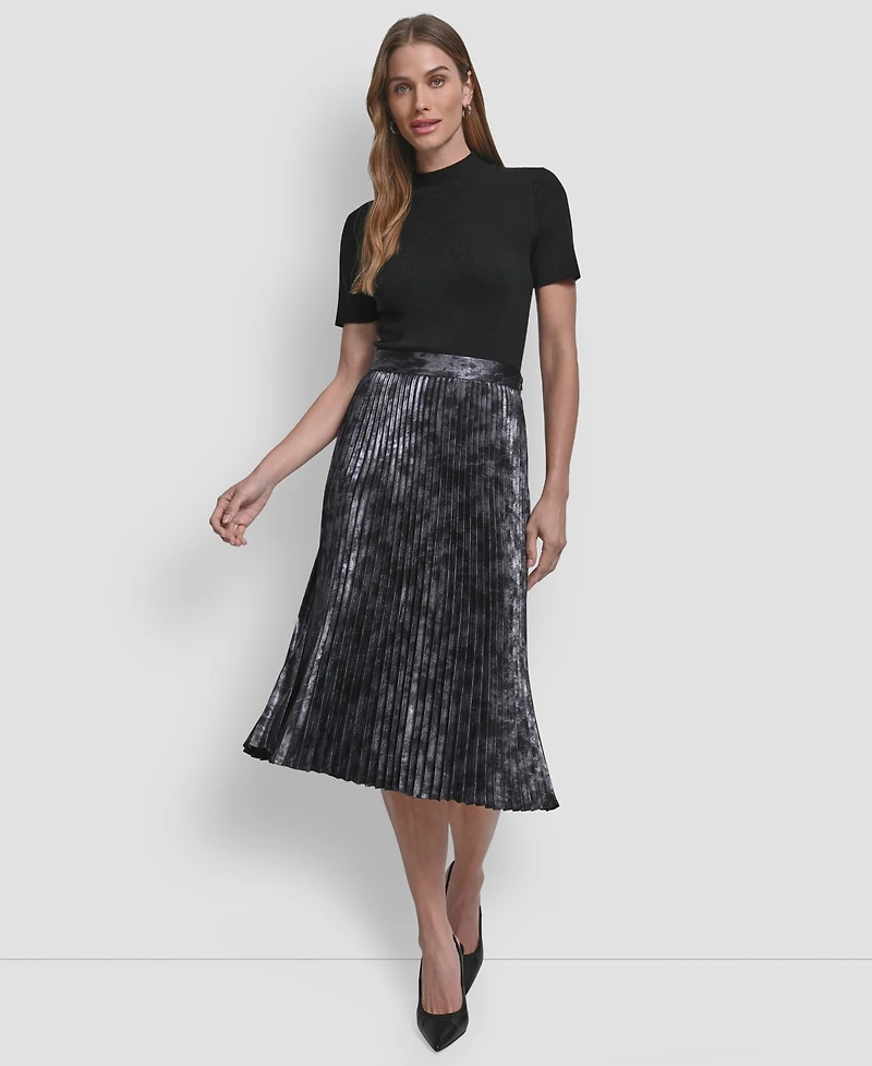 Dkny Women's Pleat Detail Midi Skirt