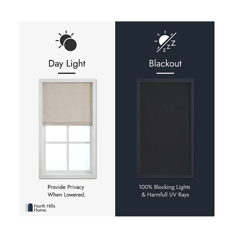 Shadisfy Cordless Chenille Velvet Blackout Roman Shade 36x64" Slate Blue