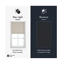 Shadisfy Cordless Chenille Velvet Blackout Roman Shade 36x64" Slate Blue