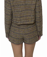 Central Park West Women's Billie Plaid Micro Short
