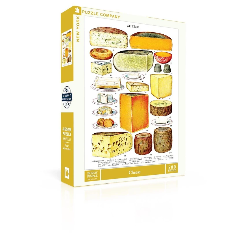 New York Puzzle Company Cheese 500 Piece Puzzle
