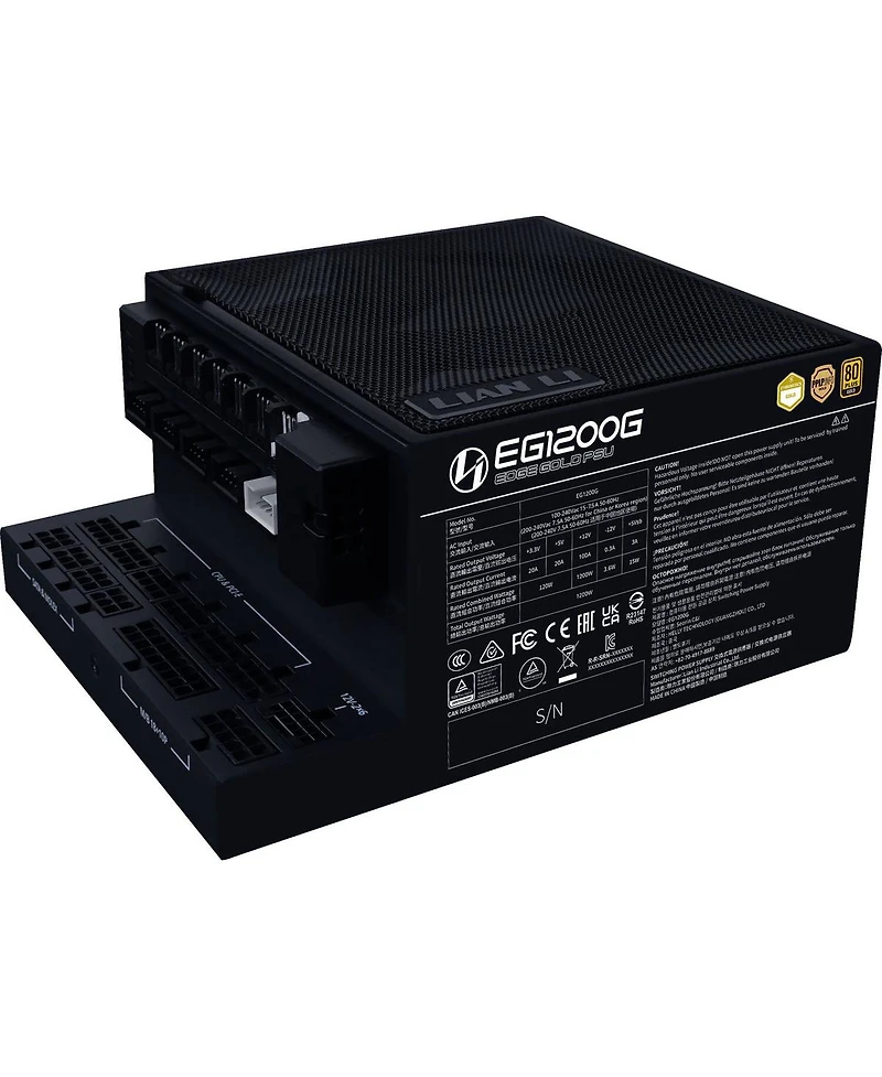 Lian-Li EG1200G Edge Gold 1200W 80+ Gold Certified Fully Modular Atx Psu with Usb Hub