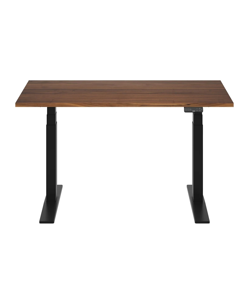 Flexispot E7-commercial 55 W Electric Adjustable Standing Desk, Black Walnut Top, Black Base